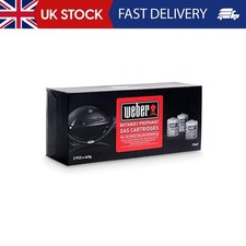 Weber Gas Cartridge (3-Pack) - Disposable for Butane/Propane Gas, ideal Q 100/10