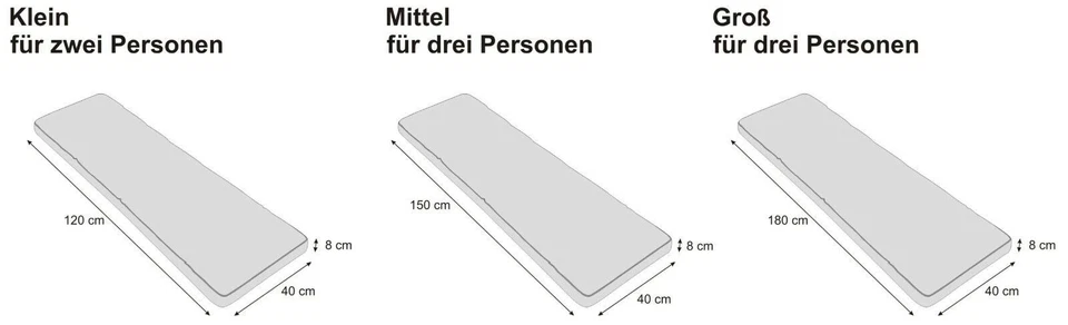 Cojines para banco Cojines para banco Cojines para jardín Cojines para... - Imagen 4 de 4