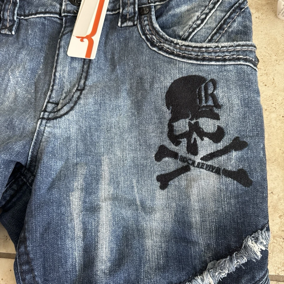 Rock Revival Biker Tapered Leg Jeans Men’s Size 38“Montell” Blue - Image 2 of 4