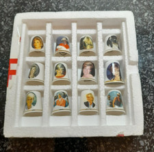 Vintage Princess Dianna Princess Of Wales 12 x Bone China Thimble Collection Set