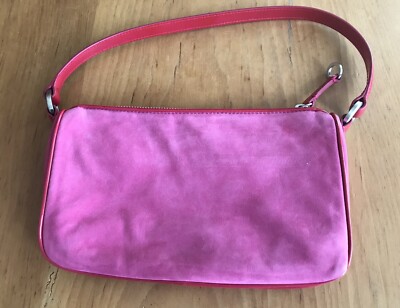 Umhängetasche  Ann Taylor , Velour- und Lackleder, Rosa