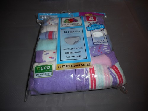 Fruit Of The Loom Girls Tagless 14 Hipsters Multi Color SIZE 4 - Picture 4 of 5