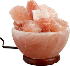 Himalayan Salt Lamp 9lb Fire Bowl Lamp – Therapeutic & Air Purifying Night Light