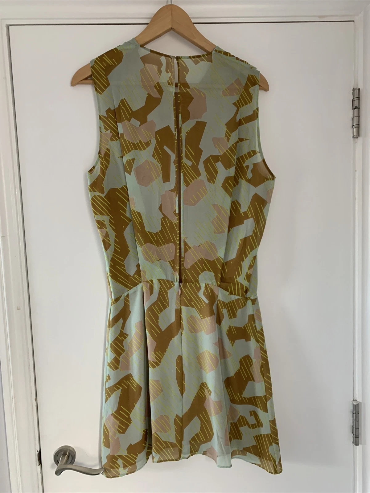 ACNE STUDIOS ABITO MIMETICO ASTRATTO IN SETA STAMPATO TAGLIA 36 (UK8)