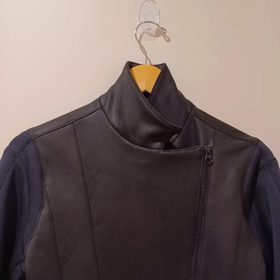 Chaqueta Boho Prabal Gurung Deportiva Neopreno Moto Cremallera Completa Manga Larga Talla Pequeña Foto 3 de 4