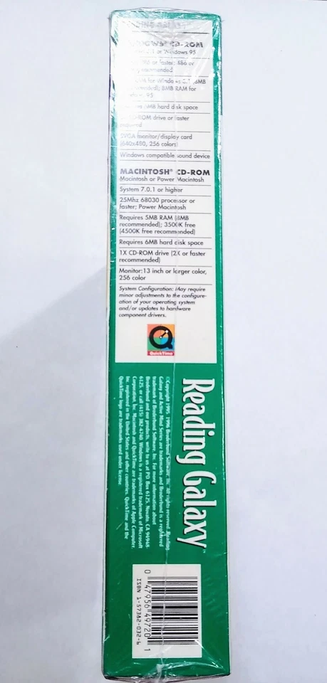 Broderbund Reading Galaxy Software Sealed Big Box Windows and Macintosh CD-ROM - Image 4 of 4