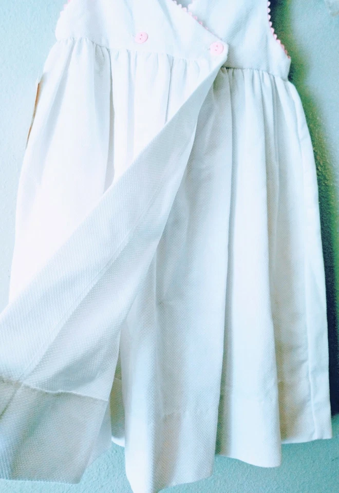 Peaches 'n Cream 女孩尺寸 2t 粉色白色礼服复活节春季婚礼茶会 — 第 4/4 张图片