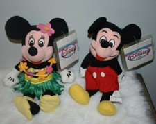 Disney Mickey Mouse  Minnie bean bag plush set of 2