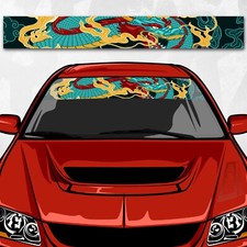 Japanischer Drache Windschutzscheibe Banner JDM Style Aufkleber - Universal F...
