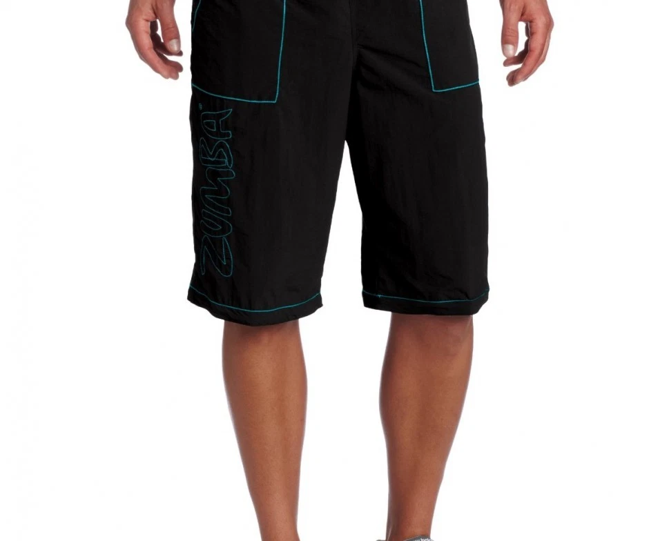 Pantalones CARGO ZUMBA PARA HOMBRE Negro Cremallera Convierte en Pantalones Cortos - Baile Fitness - S,M,XL Foto 4 de 4