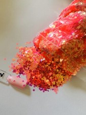 Iridescent Pink Hexagon Shape Nail Glitter 1TSP