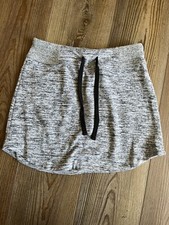 Athleta Grey Knit Mini A-Line Skirt W/ Drawstring  Pockets Xxs