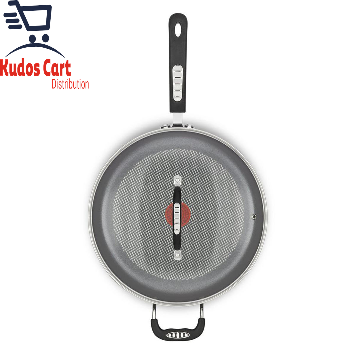 Tefal Hard Anodised Aluminium 30Cm Deep Saute Pan Lid NonStick Frying