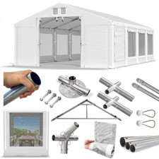 Partyzelt 8x8 Moskitonetz Gartenzelt Eventzelt 8x8 weiß Ganzjährige PVC W