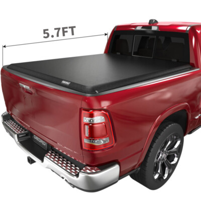 #ad OEDRO 5.7FT Soft Roll Up Tonneau Cover For 2019 2026 Dodge Ram 1500 Truck Bed $142.99