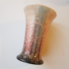 1960s Art Deco style Sylvac 679 vase green blue marbled glaze vintage England