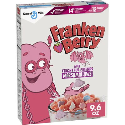 Franken Berry Cereal Limited Edition Halloween Strawberry Flavor