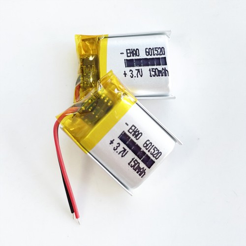 Batteria ricaricabile polimeri LiPo 3,7 V 150 mAh 601520 per auricolare Bluetooth GPS - Foto 10 di 12