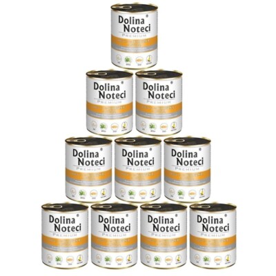 10x800 g DOLINA NOTECI Premium Nassfutter Ente mit Kürbis adulte Hunde