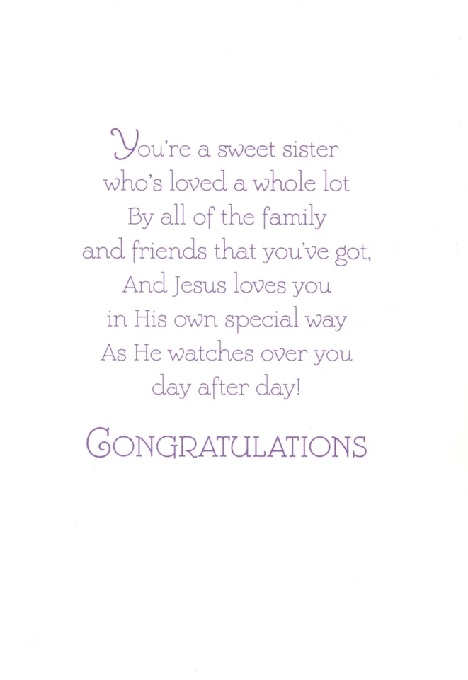 Congratulations Sister First Holy Communion Church Theme Hallmark Greeting Card - Image 2 of 3