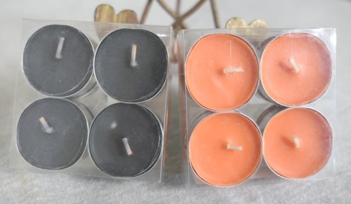 Bougies chauffe-plat Walmart 2 jeux de 8 = 16 automne Halloween orange et noire en cire