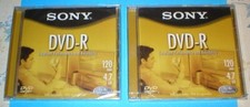 2 SONY DVD-R 120 MIN / 4.7 GB / 1X - 4X RECORDABLE DVD SOLD AS IS