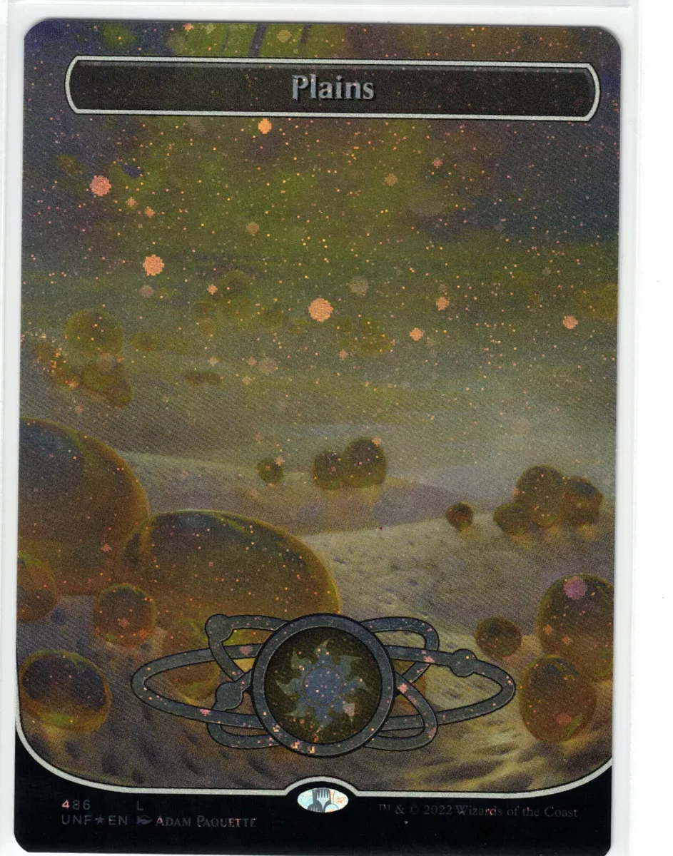 MTG - Plains Planetary Galaxy Foil Basic Land Unfinity #486 | eBay