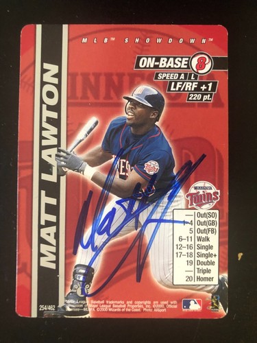 Minnesota Twins MATT LAWTON autographed 2000 MLB Showdown