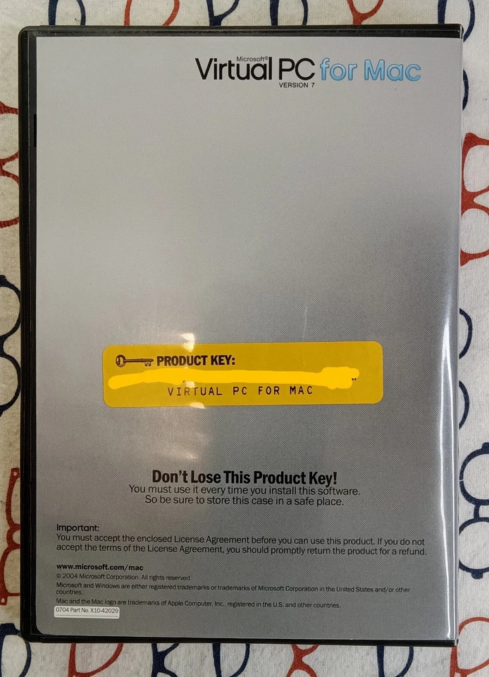 Microsoft Virtual PC For Mac Version 7 Upgrade Edition CD-ROM Complete Copy - Image 4 of 4