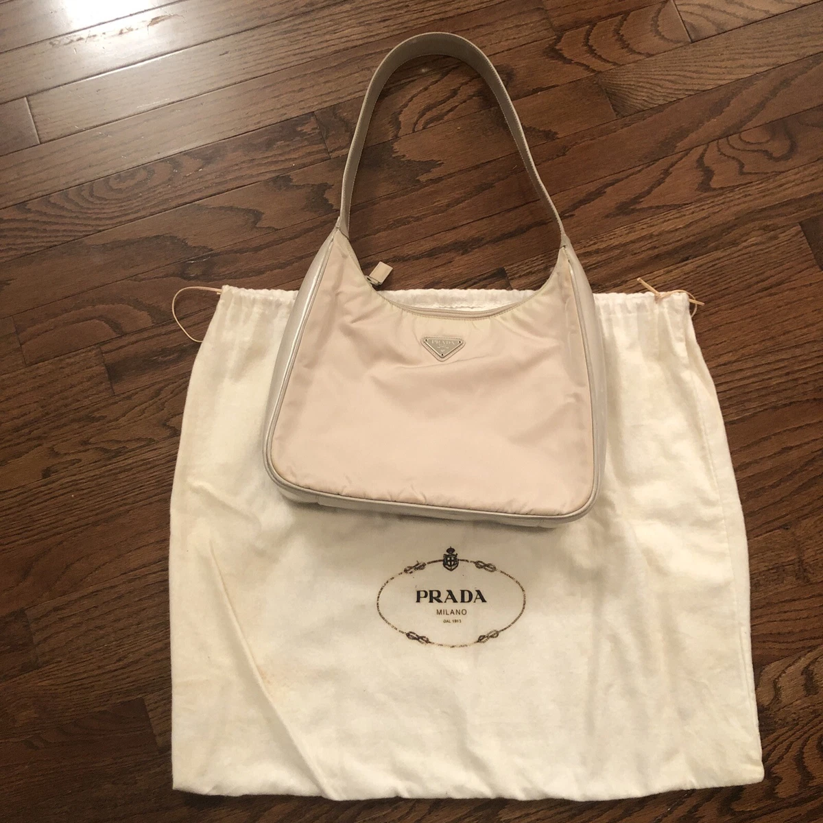 Prada nylon bag re-edition beige