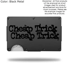 Custom CHEAP TRICK Laser Engraved Wallet - Pick A Wallet Color