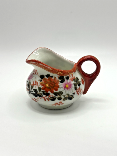 Vintage Japanese Miniature Porcelain Creamer, Hand-Painted Bird & Floral, c.1930 - Bild 1 von 10
