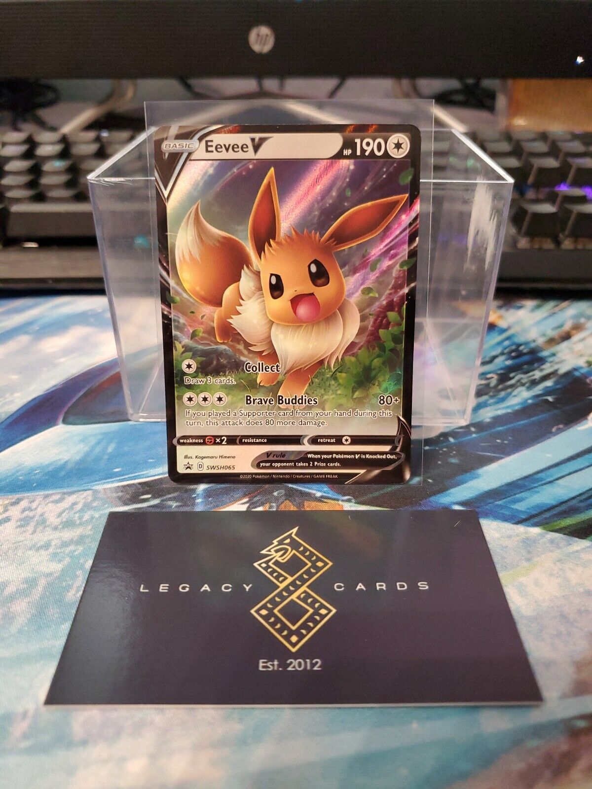 Eevee V - SWSH065 - Ultra Rare Promo Pokemon Card Cute - NM