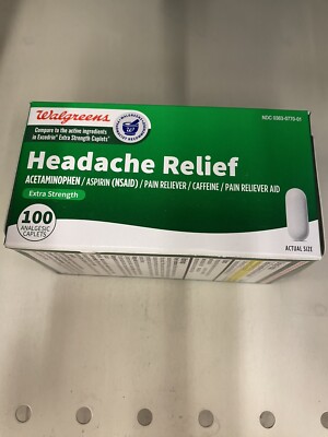 Walgreens Headache Relief 500mg~Compare Excedrin 100