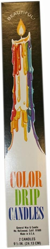 Color Drip Candles, 4-Pack (8 candles total)