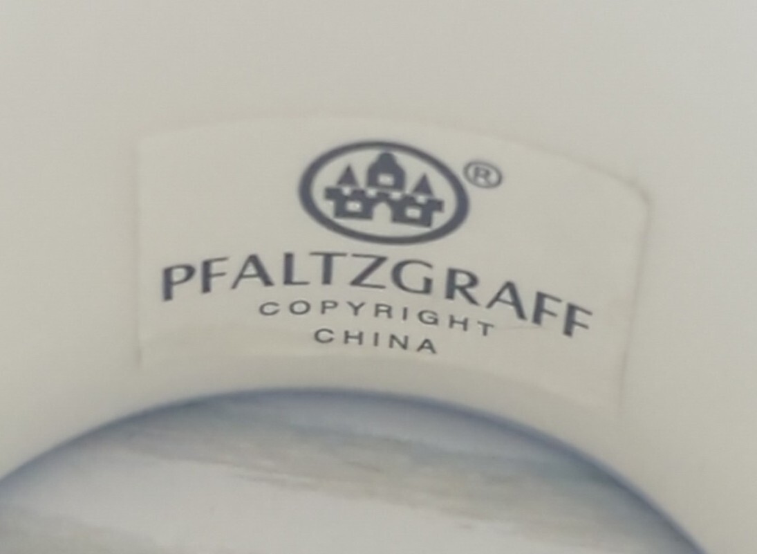 Pfaltzgraff Orleans Napkin Rings Set of 10 Blue Floral 