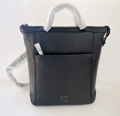 Cole Haan Gray Convertible Backpack Tote Cole Haan Grand Series British Tan Pebble Leather  main image 4