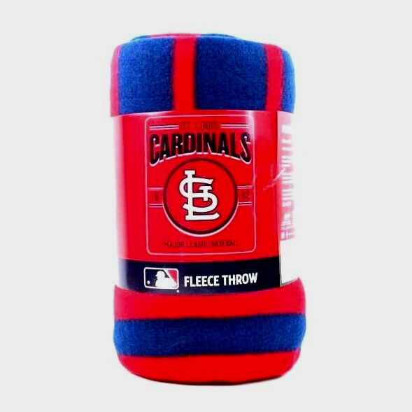 ST LOUIS CARDINALS FLEECE BLANKET THROW LIGHTWEIGHT MLB SOUTHPAW STYLE
