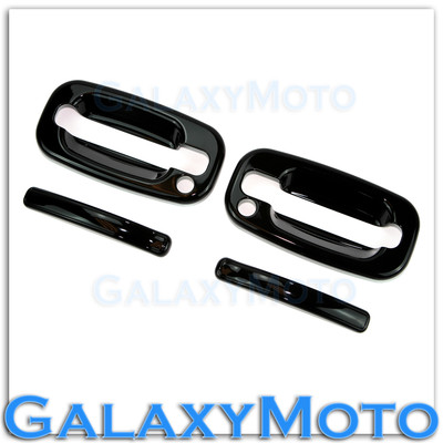 99-06 Chevy Silverado Factory Gloss Black 2 Door Handle+PSG