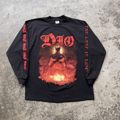 Vintage Dio Last In Line Long Sleeve Band T Shirt 2000 Mens XL