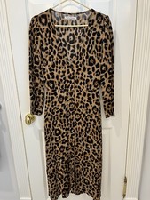 REFORMATION Alma Midi Dress in Leopard - Size 2