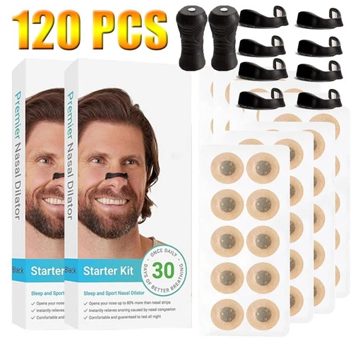 Kit de inicio de dilatadores nasales magnéticos para respiración nasal tiras nasales clip nasal 60 un. - Imagen 10 de 14
