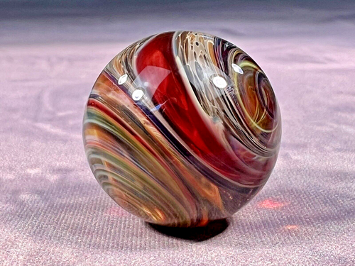 NEW! BOOMWIRE .87" ART GLASS MARBLE LAMPWORK BORO "EARLY RUN" AMAZING MARBLES! - Picture 9 of 9