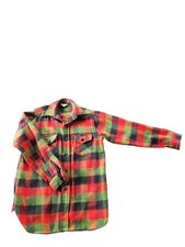 Vintage 70s Frostproof Wool 80 Nylon 20 Flannel Shirt Jacket SZ M 15 1/2