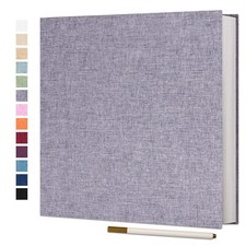 Large Photo Album Self Adhesive Grey 40 Sticky Pages 4x6 5x7 8x10 with Pen
