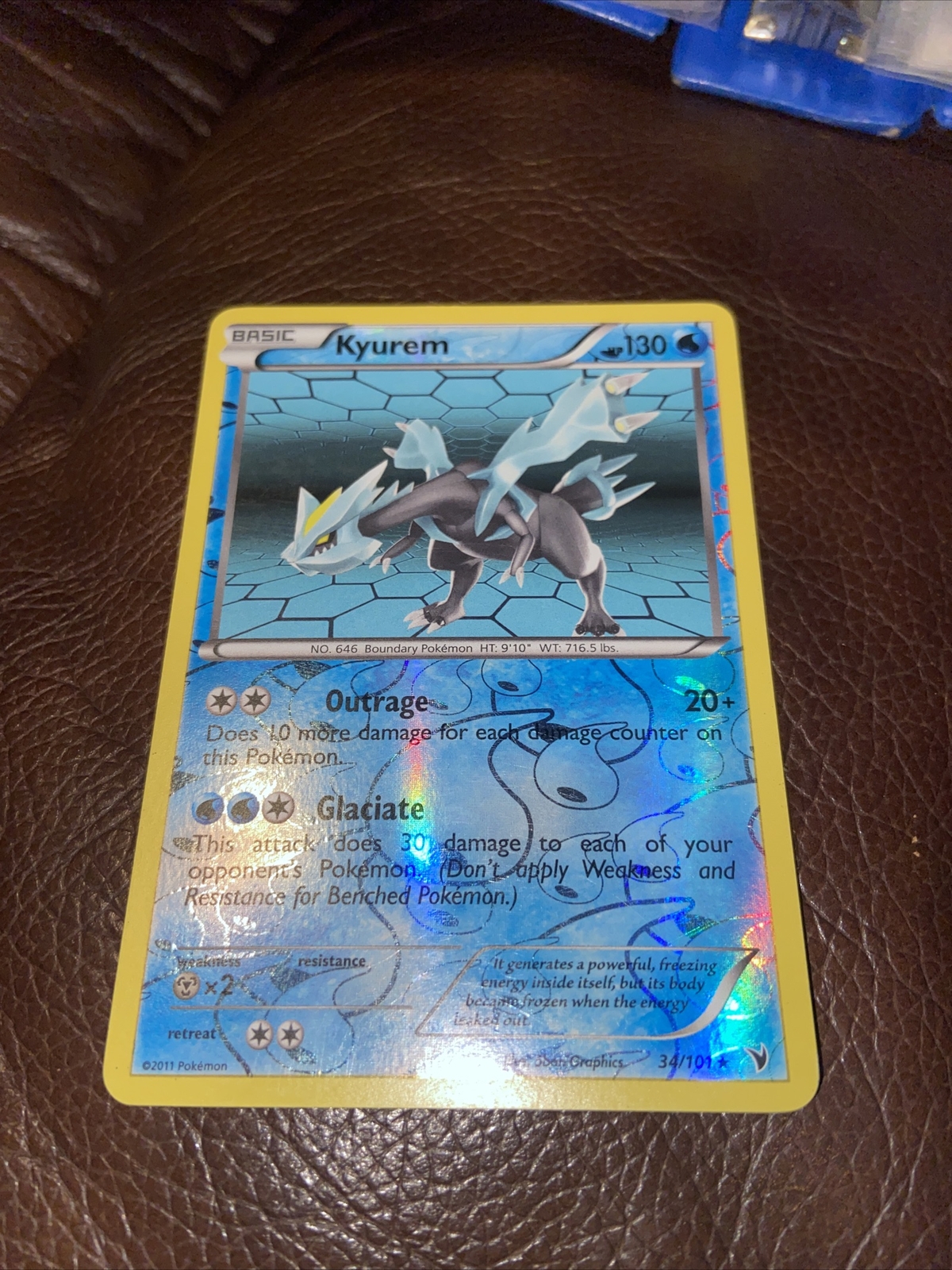 Kyurem - 34/101 - Holo Rare Reverse Foil Noble Victories LP