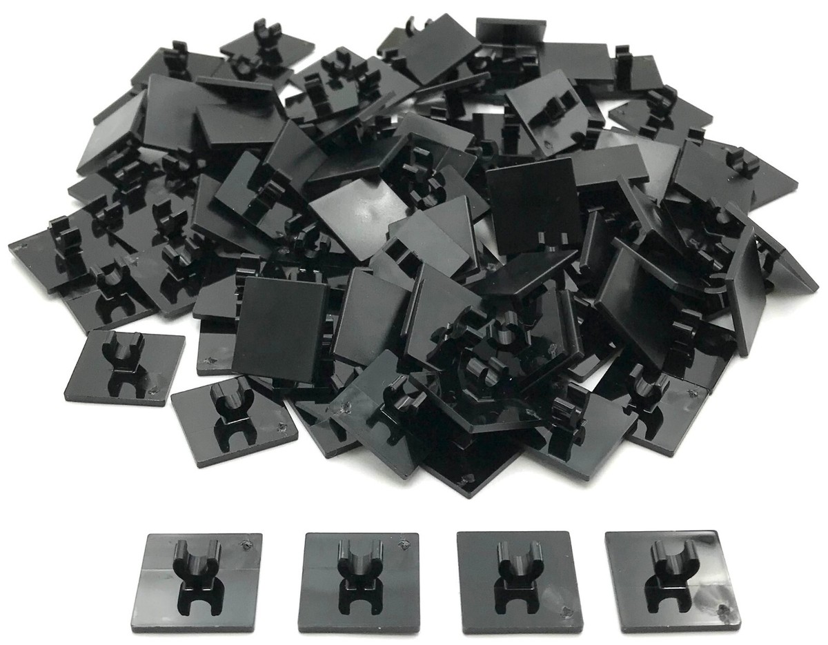 Lego 100 New Black Road Sign 2 x 2 Square w/ Open O Clip Parts | eBay