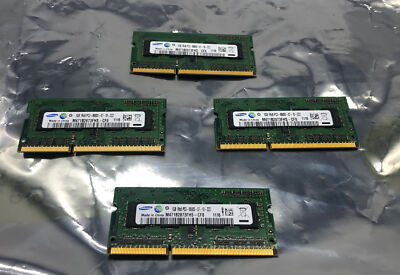 Lot of 4 Samsung 1GB 1Rx8 PC3-8500S-07-10-ZZZ RAM SODIMM (M471B2873FHS-CF8) 1116