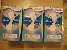 3x Always Infinity Flex Foam Pads Size 2 Heavy Flow Wings Unscented 32 #F40