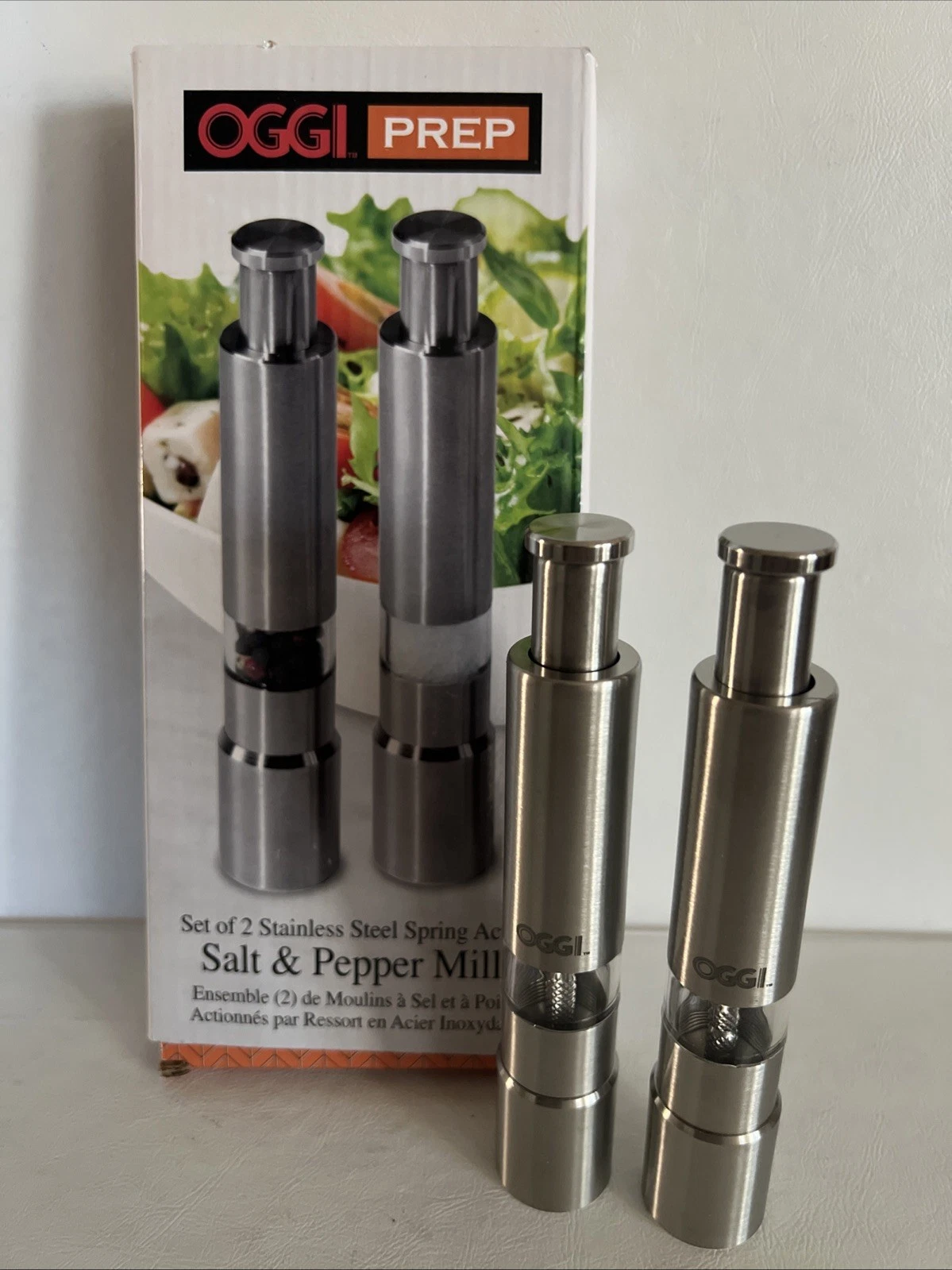 OGGI Stainless Steel Spring Action Salt & Pepper Mill Set Grinding Mechanism New
Opens in a new wind